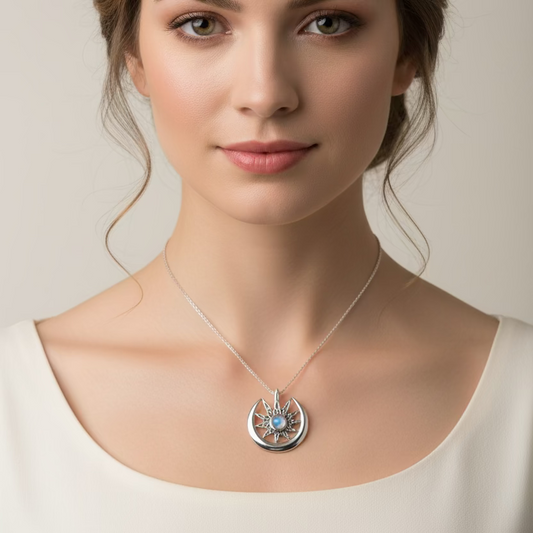 Moon Celtic Star Necklace — view 6