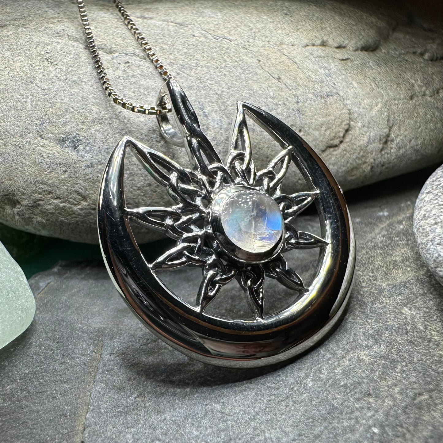 Moon Celtic Star Necklace — view 5