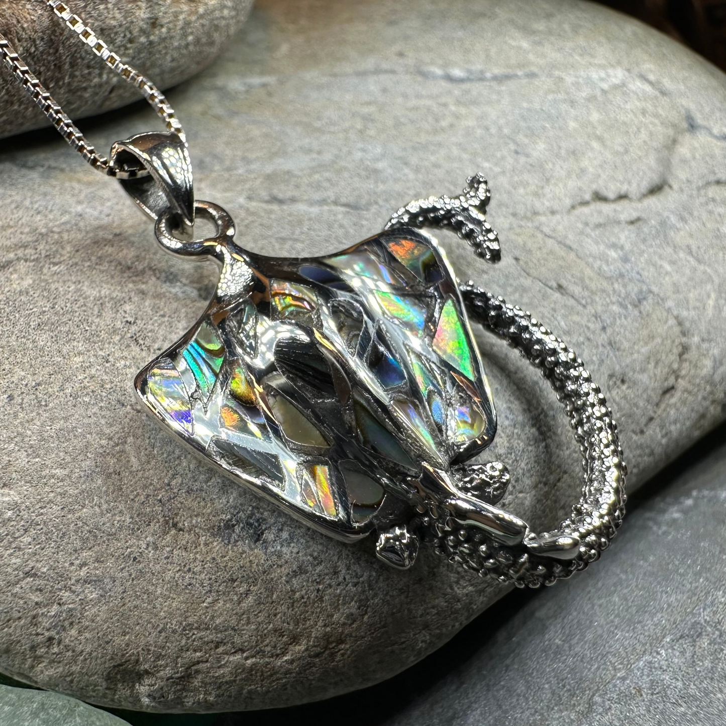 Abalone Manta Ray Necklace — view 4
