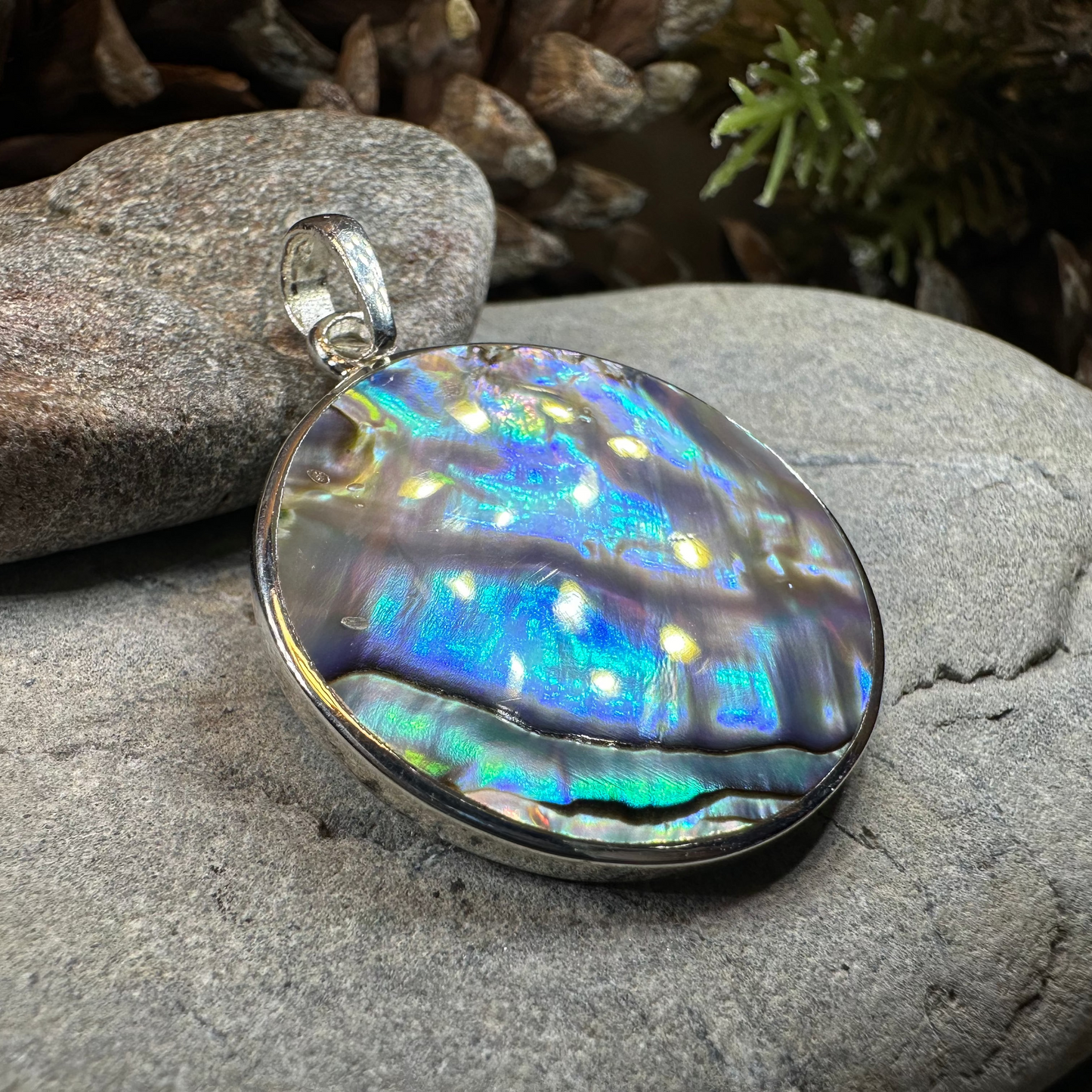 Abalone Koi Fish Necklace — view 4