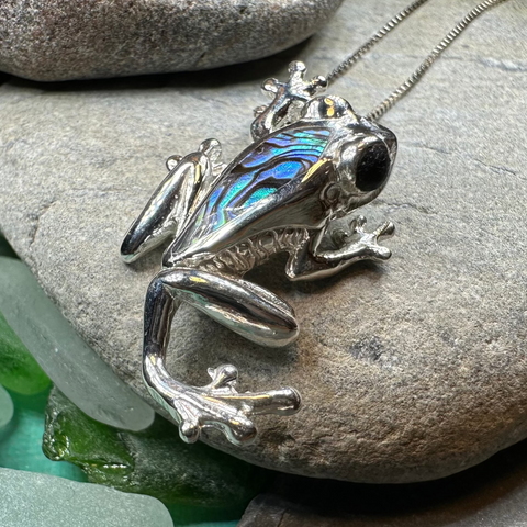 Load image into Gallery viewer, Abalone Frog Necklace
