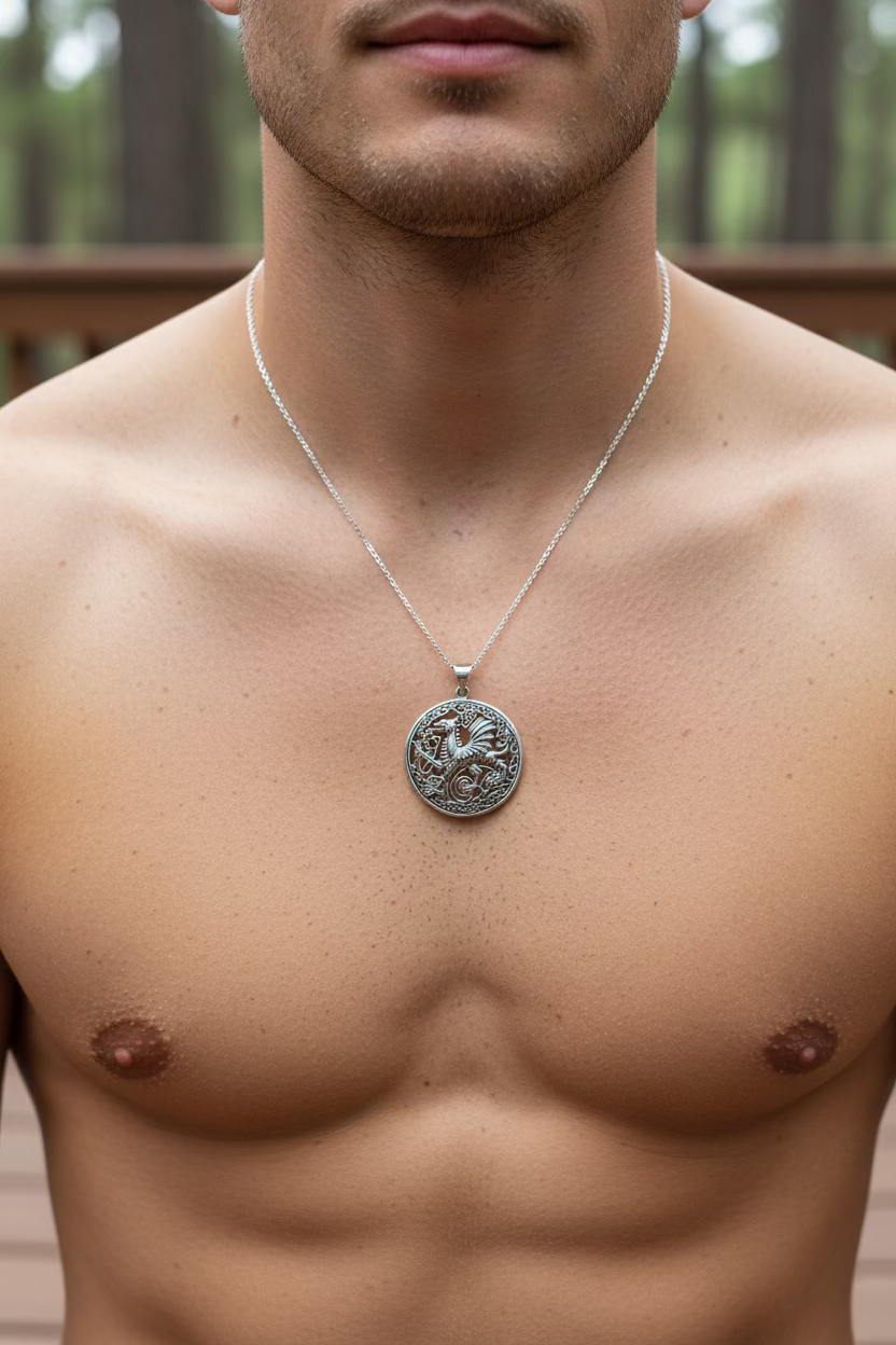 Welsh Dragon Necklace — view 2