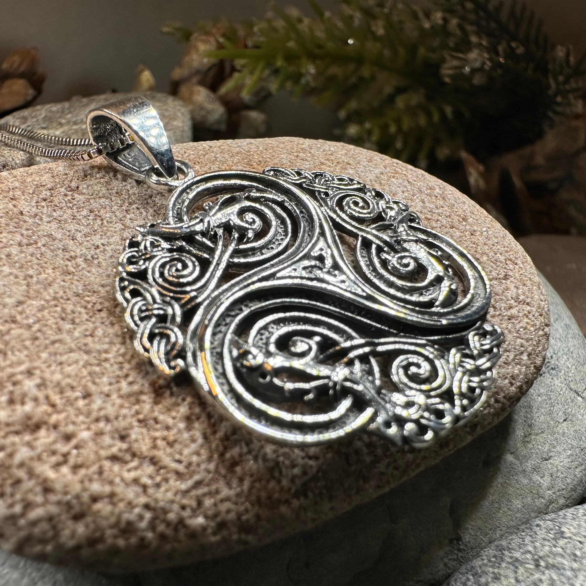 Acutus Triskele Dragon Necklace — view 6