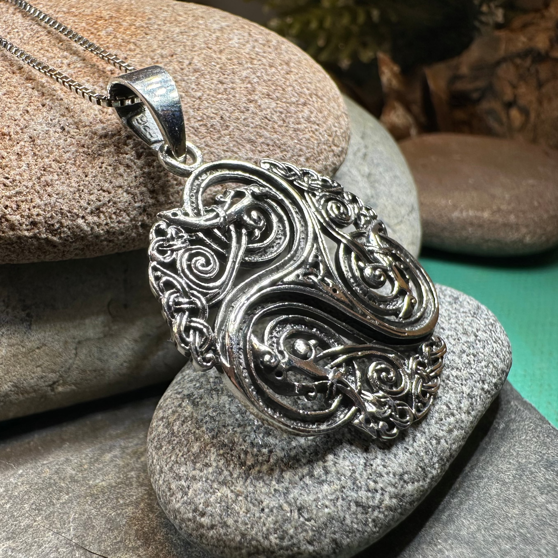 Acutus Triskele Dragon Necklace — view 2