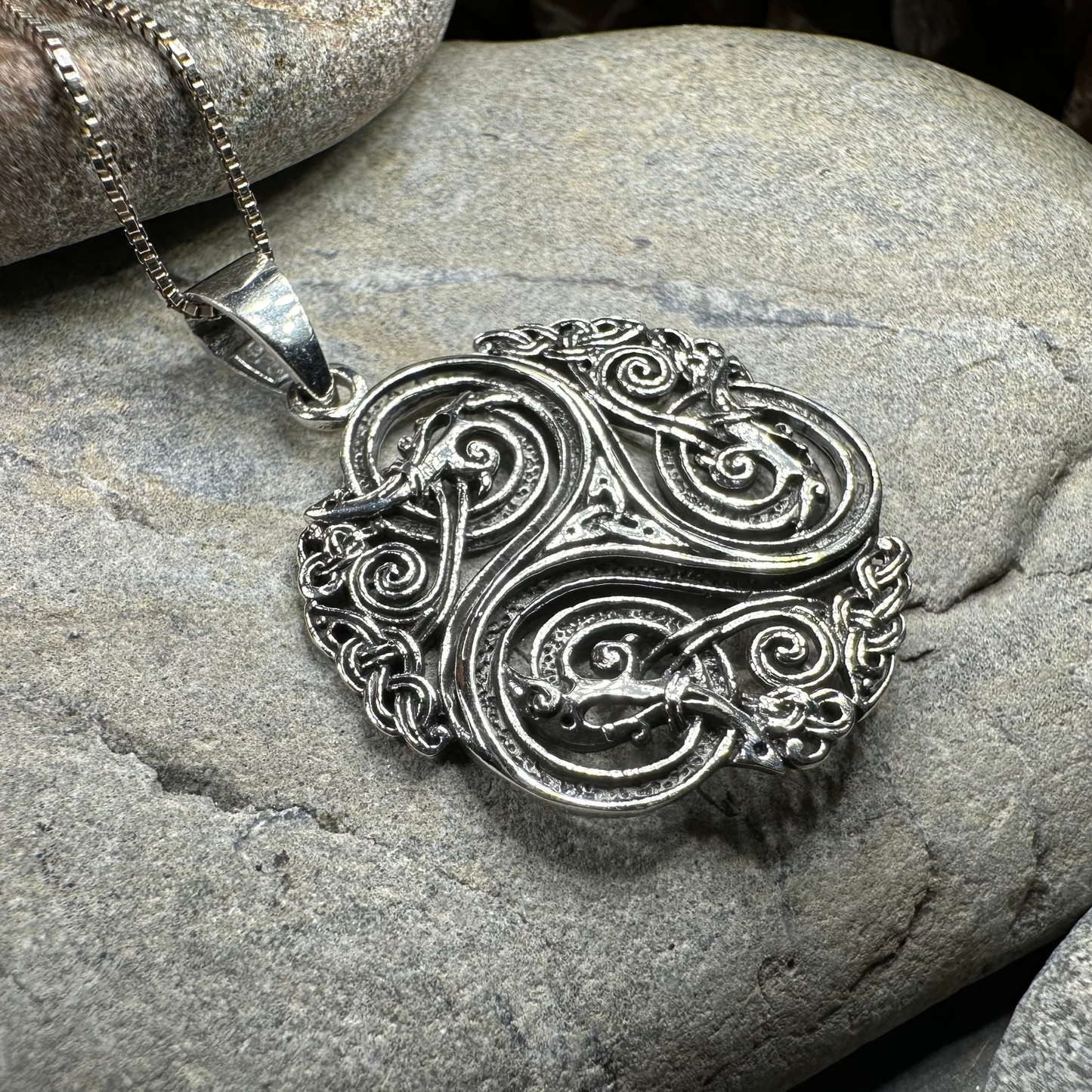 Acutus Triskele Dragon Necklace — view 5