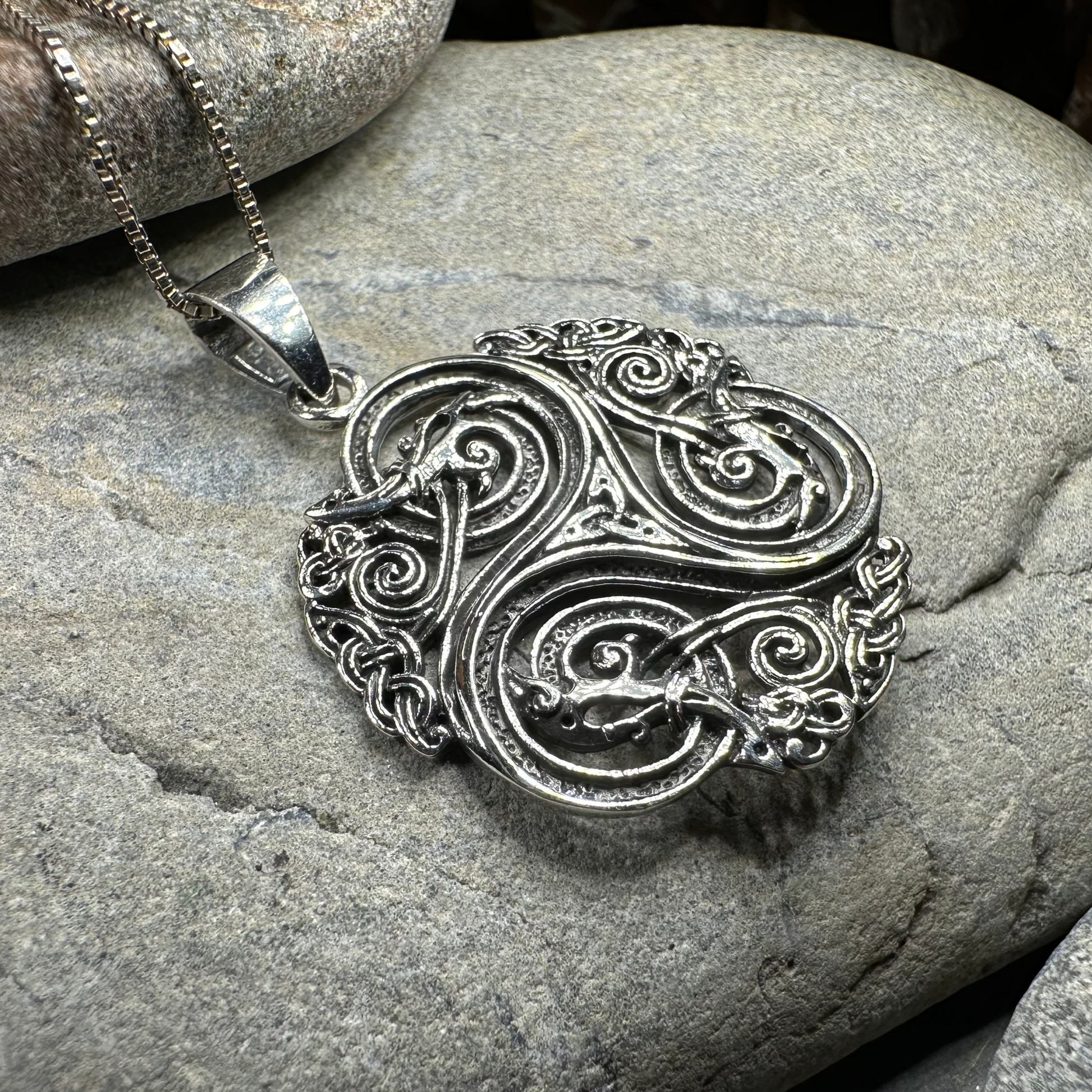 Acutus Triskele Dragon Necklace — view 5