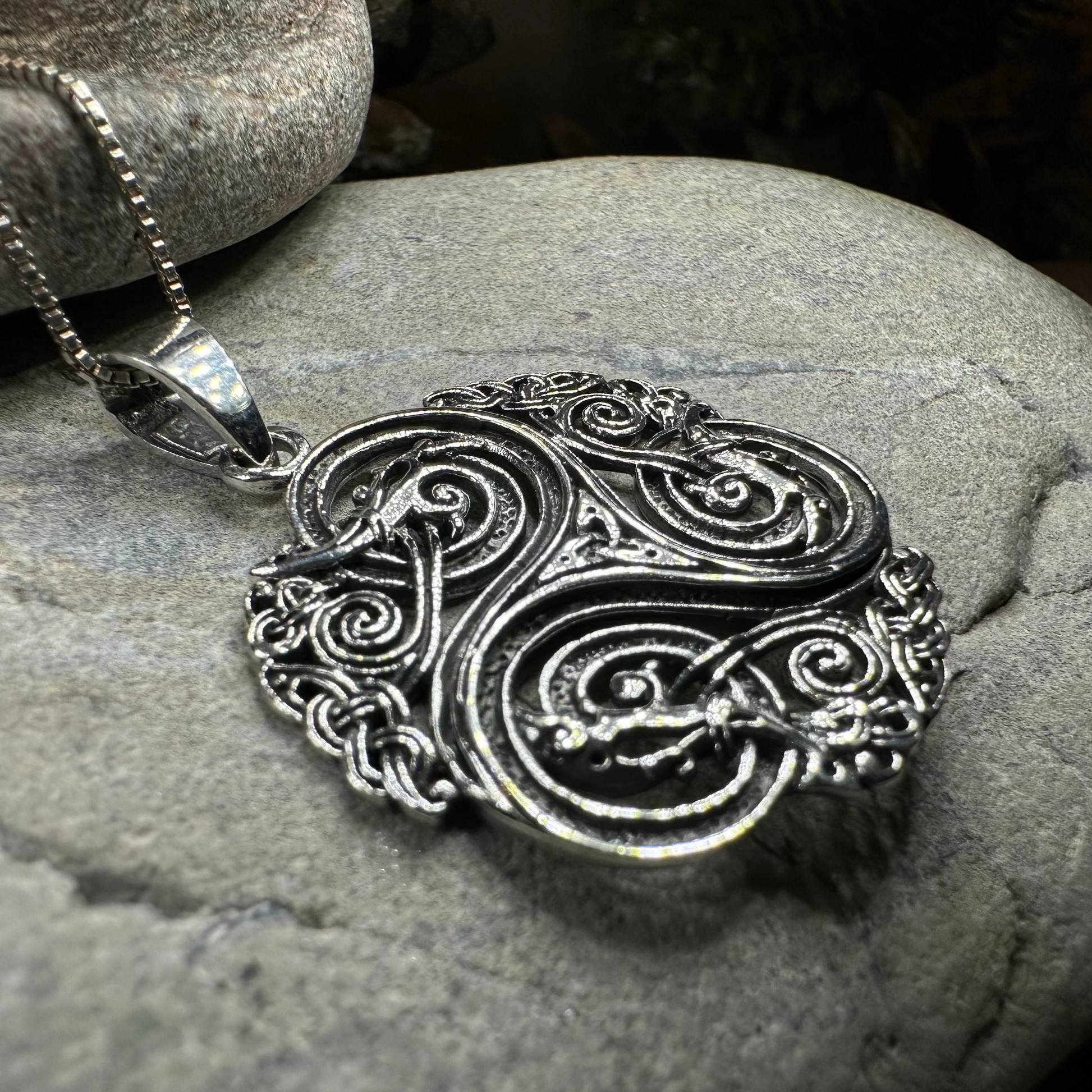 Acutus Triskele Dragon Necklace — view 3