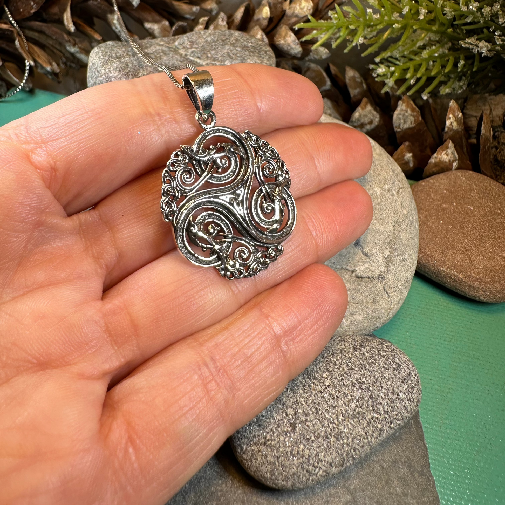 Acutus Triskele Dragon Necklace — view 4