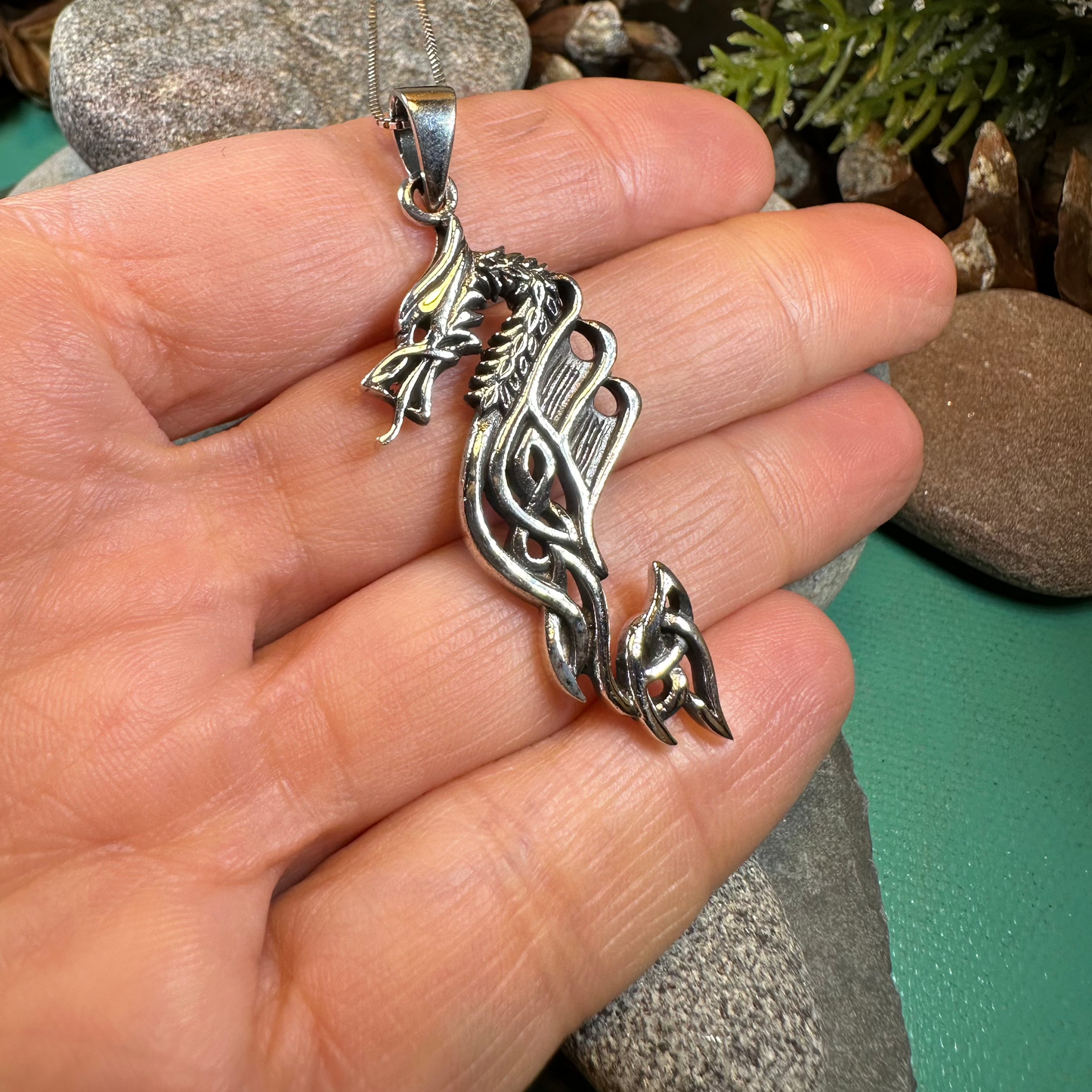 Zorn Celtic Dragon Necklace — view 4