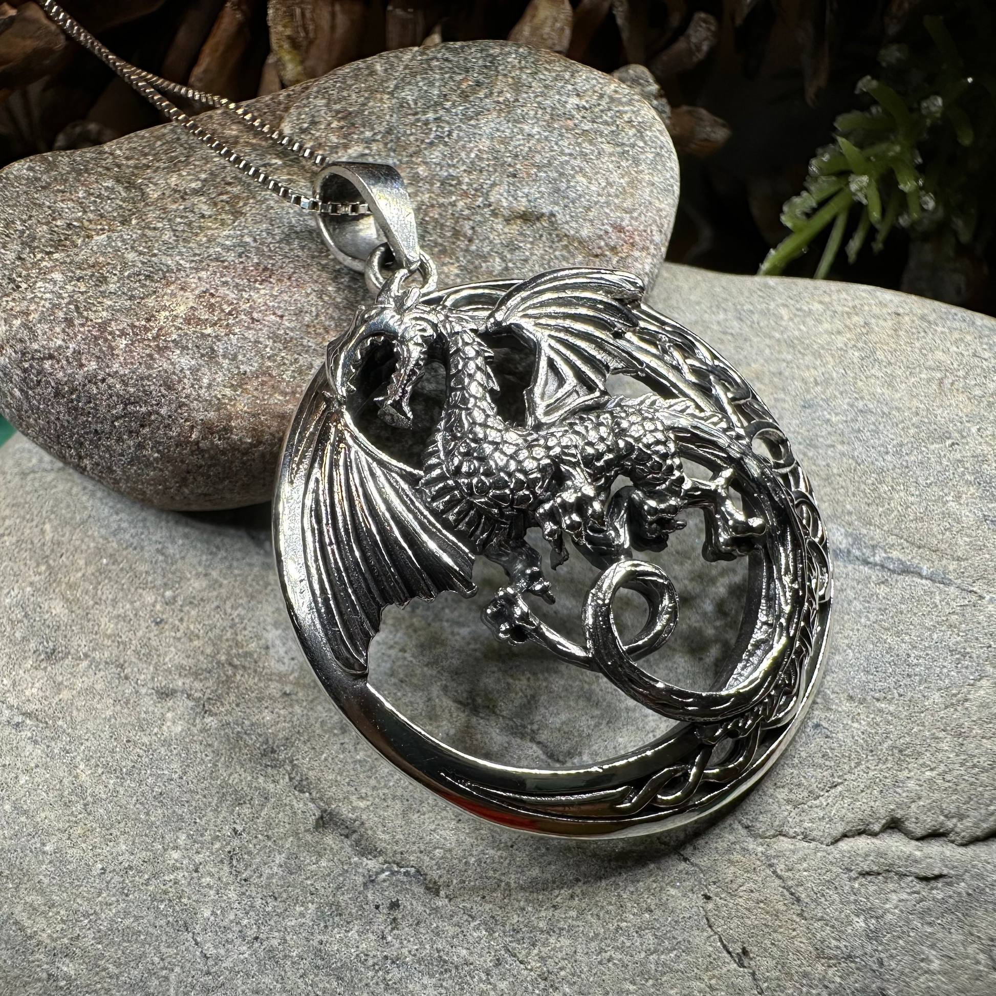 Electra Dragon Moon Necklace — view 7