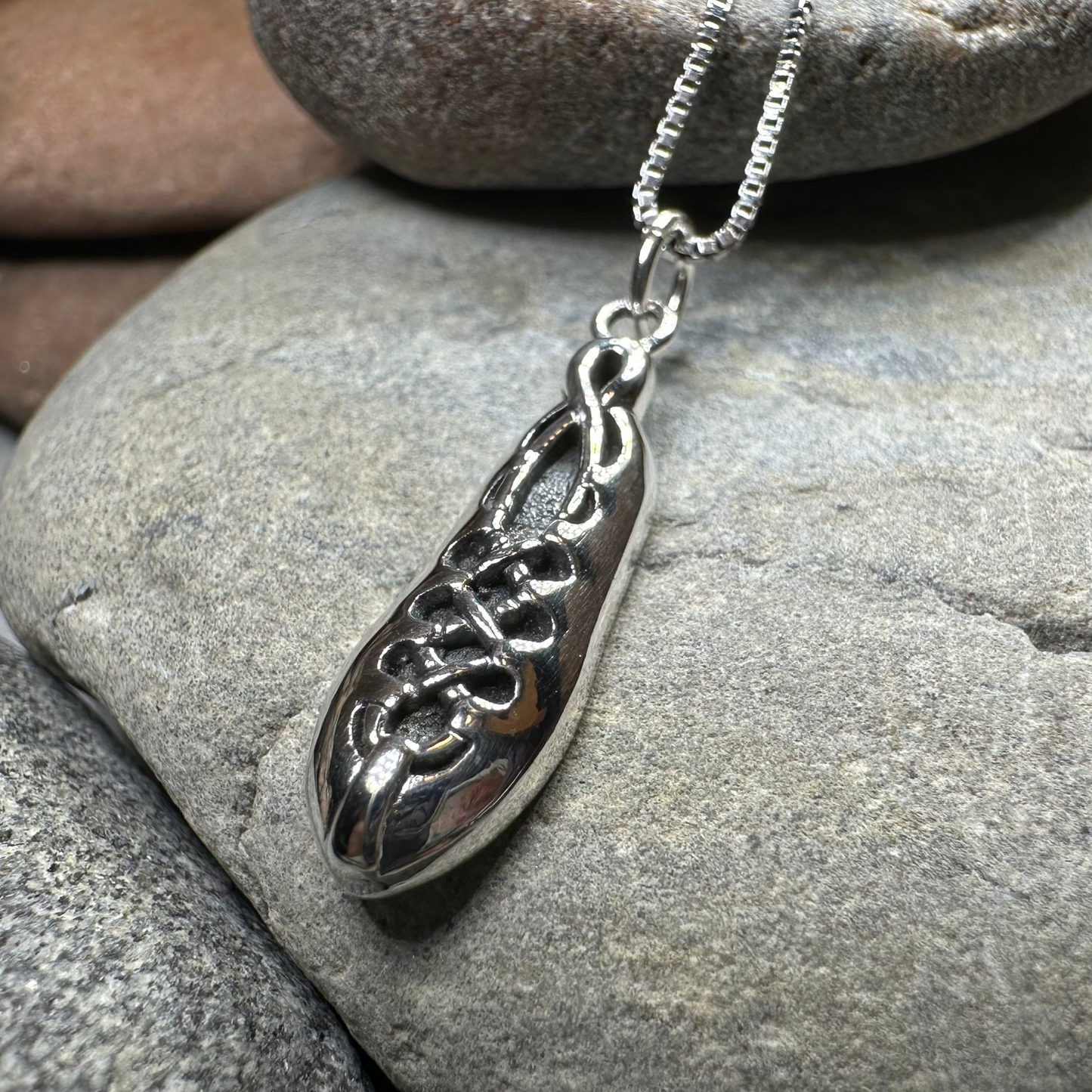 Irish Dance Shoe Silver Necklace — view 5