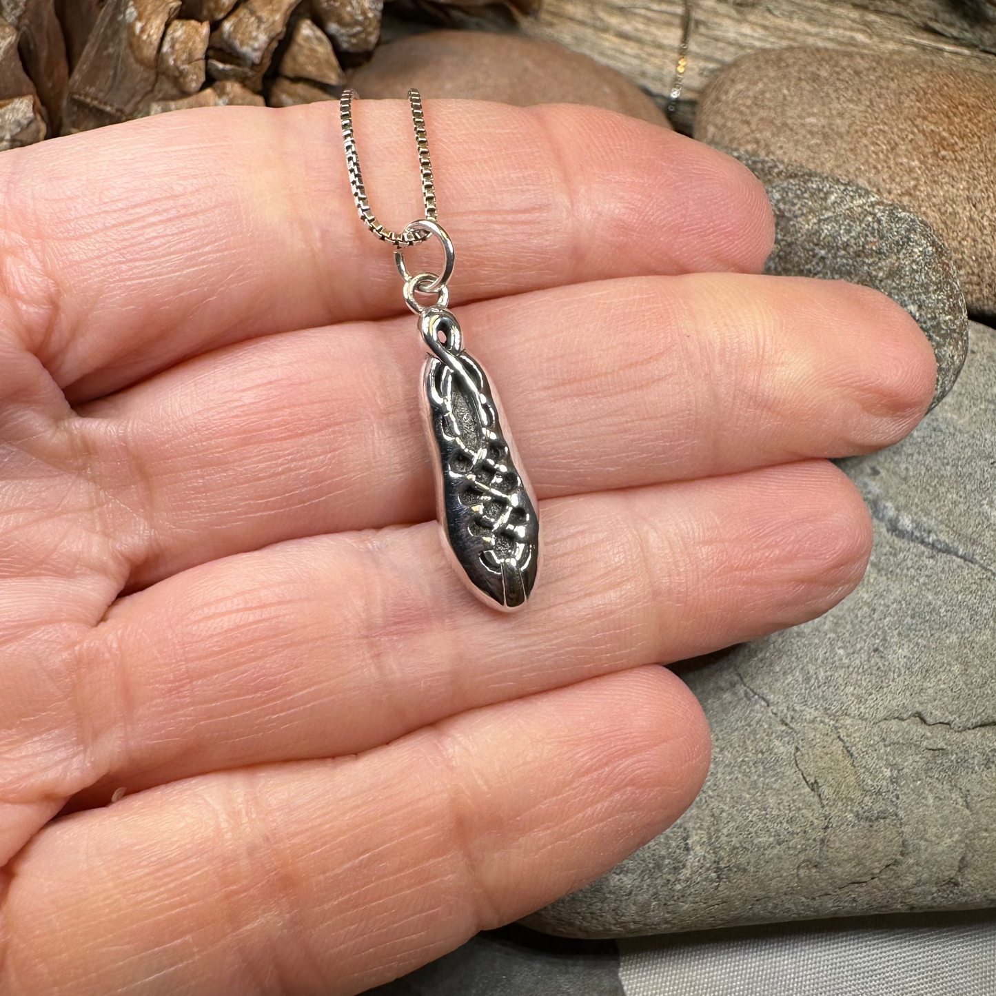 Irish Dance Shoe Silver Necklace — view 4