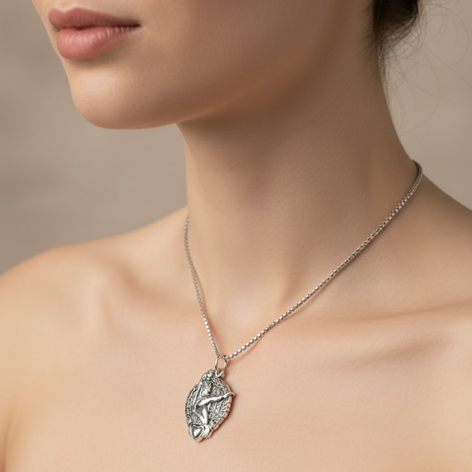 Claddagh Irish Dancer Necklace in Sterling Silver