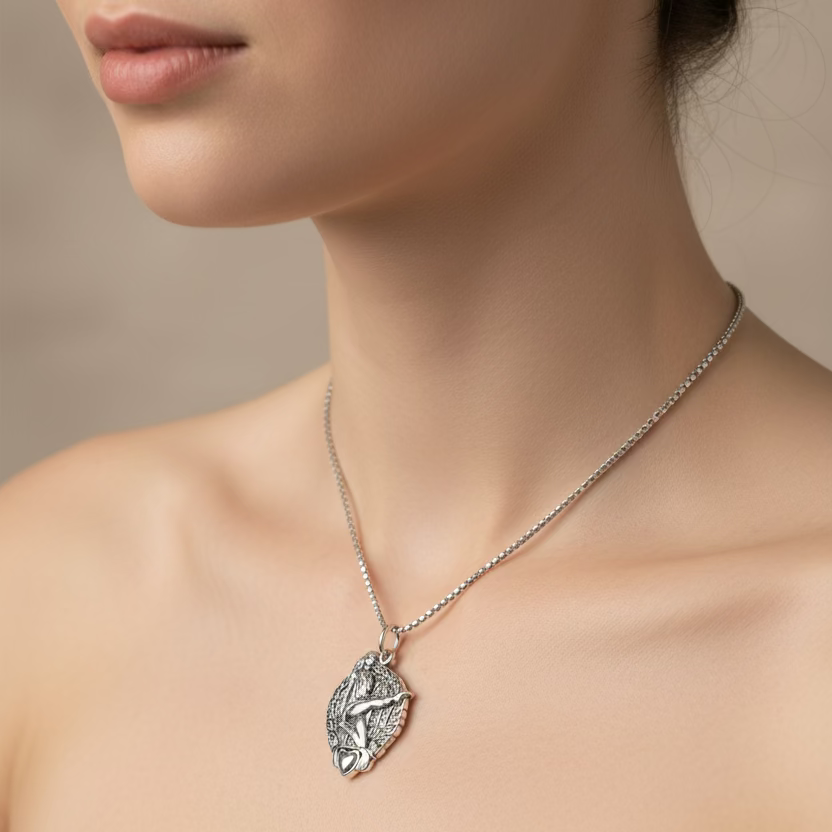 Claddagh Irish Dancer Necklace in Sterling Silver