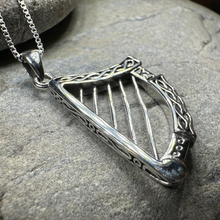Load image into Gallery viewer, Torlogh Celtic Harp Necklace
