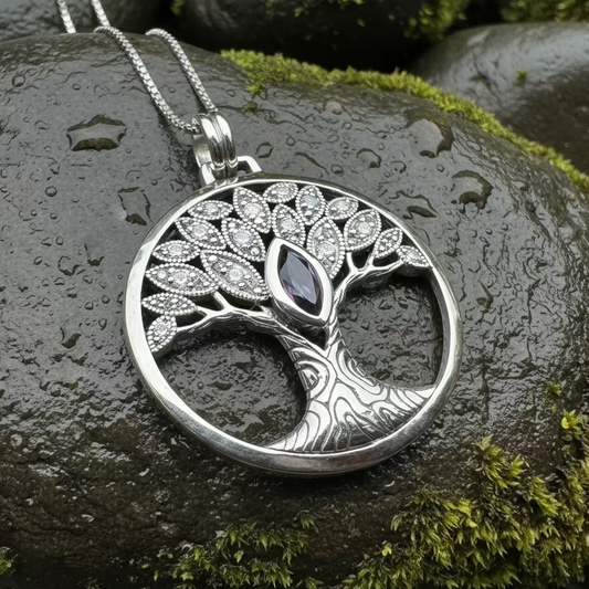 Glorianna Celtic Tree of Life Necklace in Sterling Silver