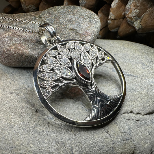 Glorianna Celtic Tree of Life Necklace in Sterling Silver — view 13