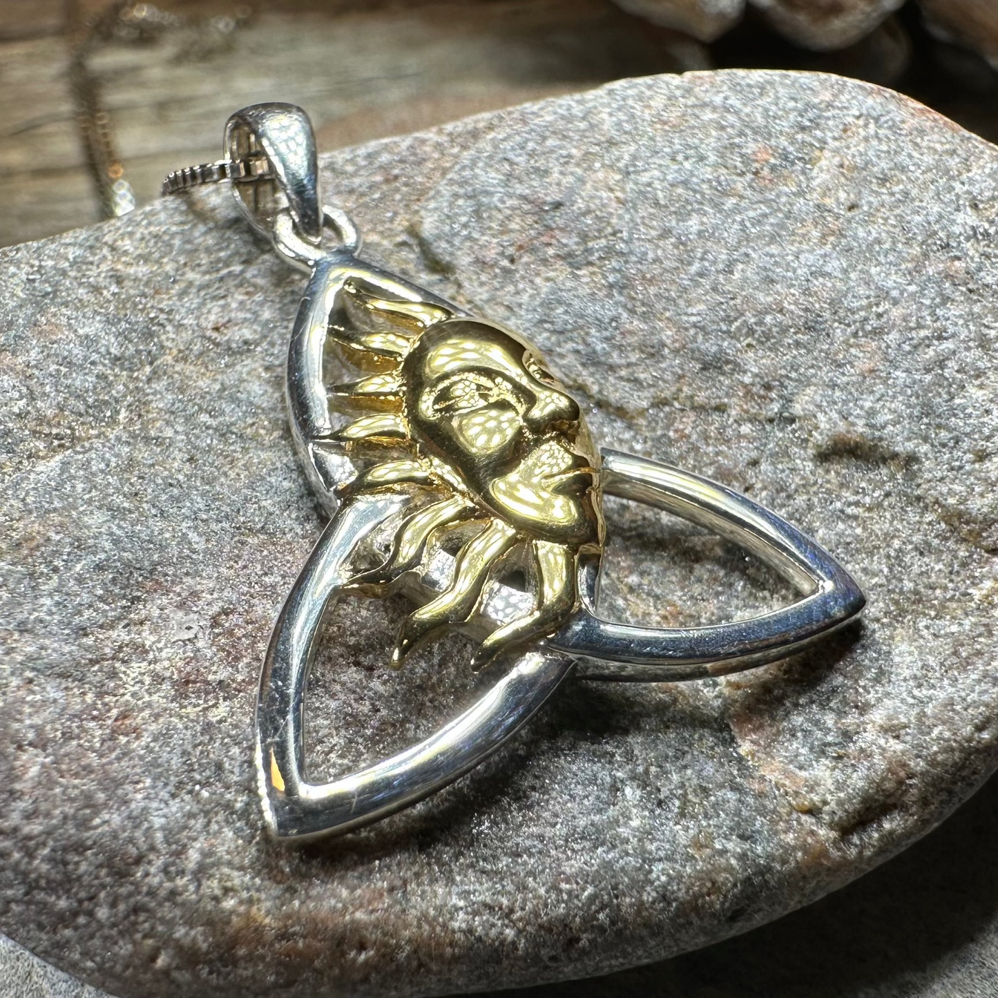 Trinity Knot Sun Necklace — view 6