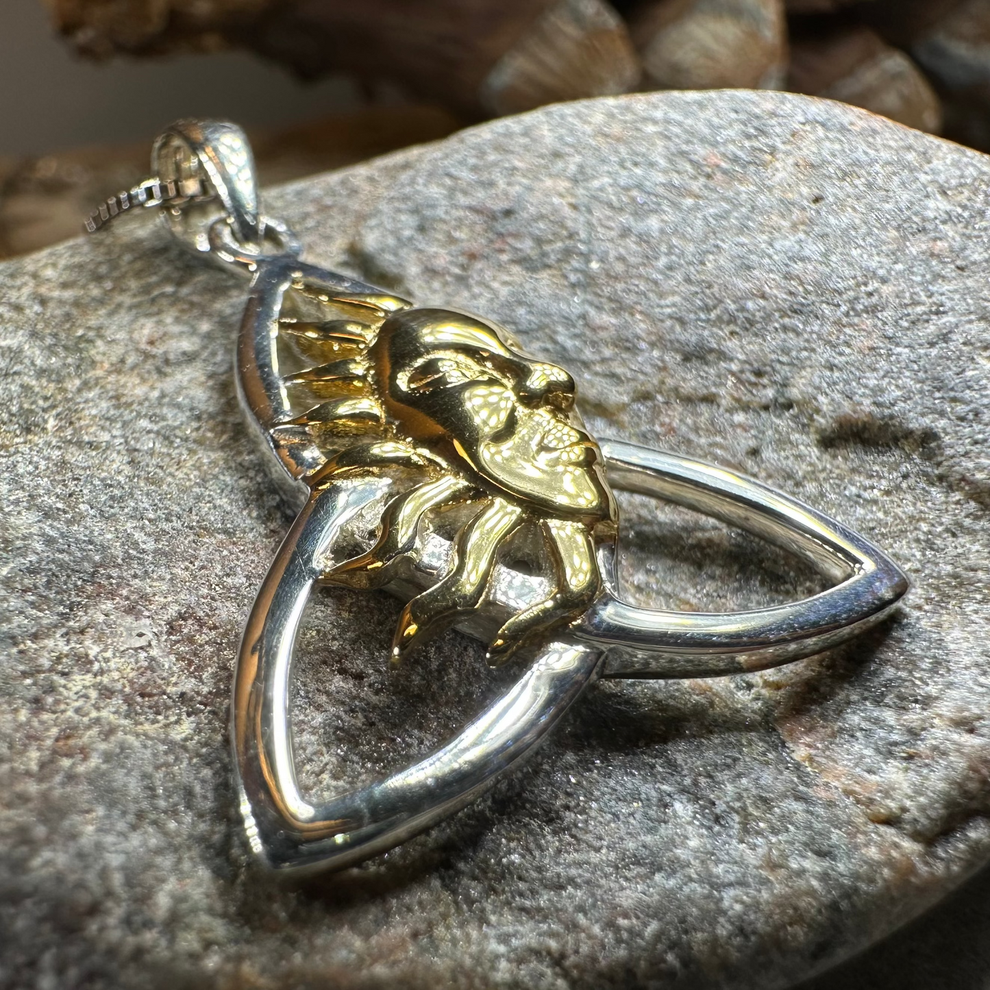 Trinity Knot Sun Necklace — view 7