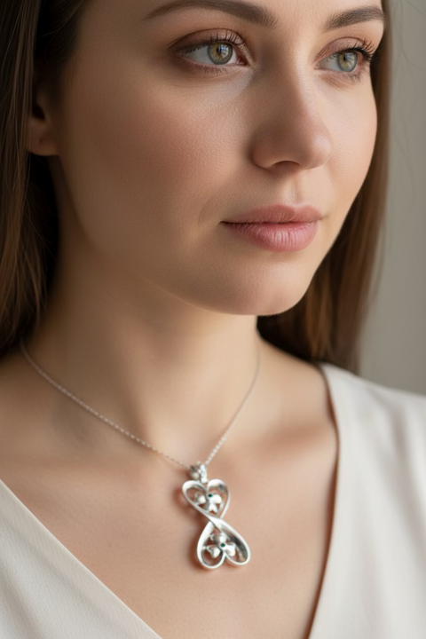 Load image into Gallery viewer, Shamrock Infinity Necklace
