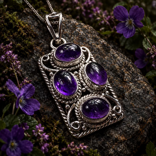 Regent Celtic Amethyst Necklace — view 3