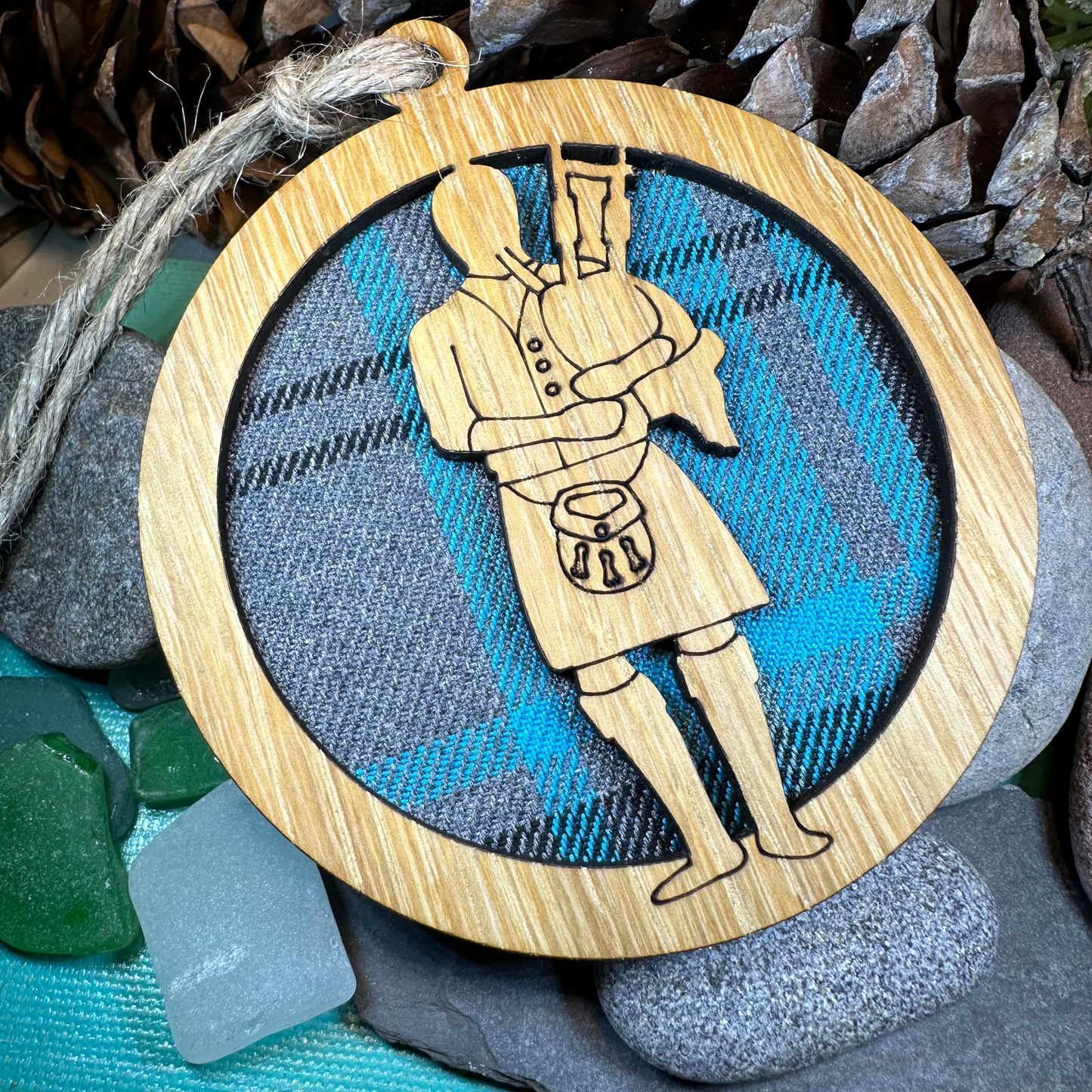 Tartan Bagpiper Ornament — view 3