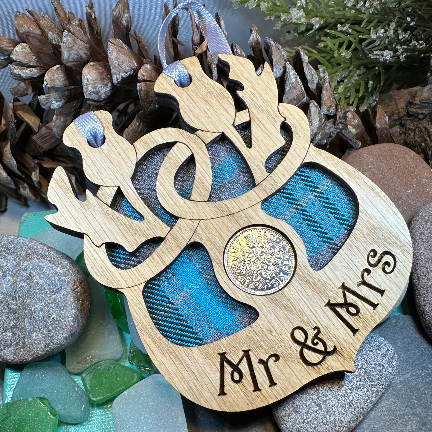 Scottish Wedding Lucky Sixpence Ornament