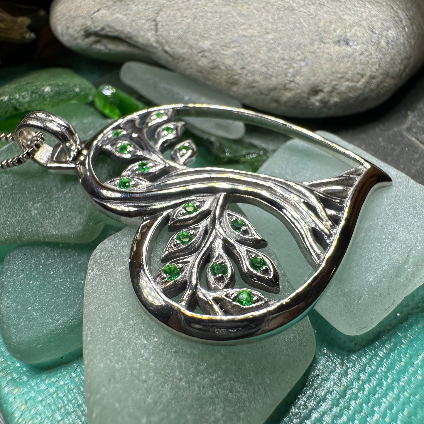 Lyssie Celtic Tree of Life Necklace in Sterling Silver — view 7