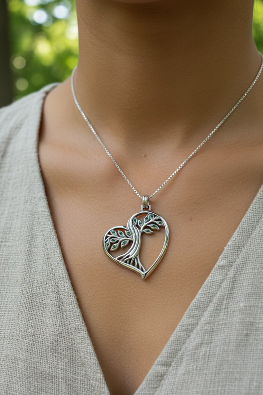 Lyssie Celtic Tree of Life Necklace in Sterling Silver — view 3