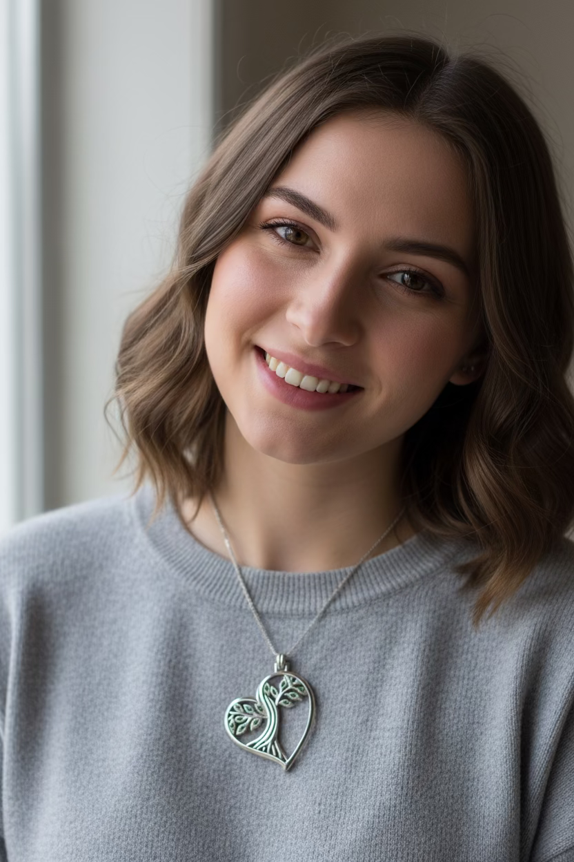 Lyssie Celtic Tree of Life Necklace in Sterling Silver — view 6