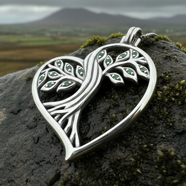 Lyssie Celtic Tree of Life Necklace in Sterling Silver