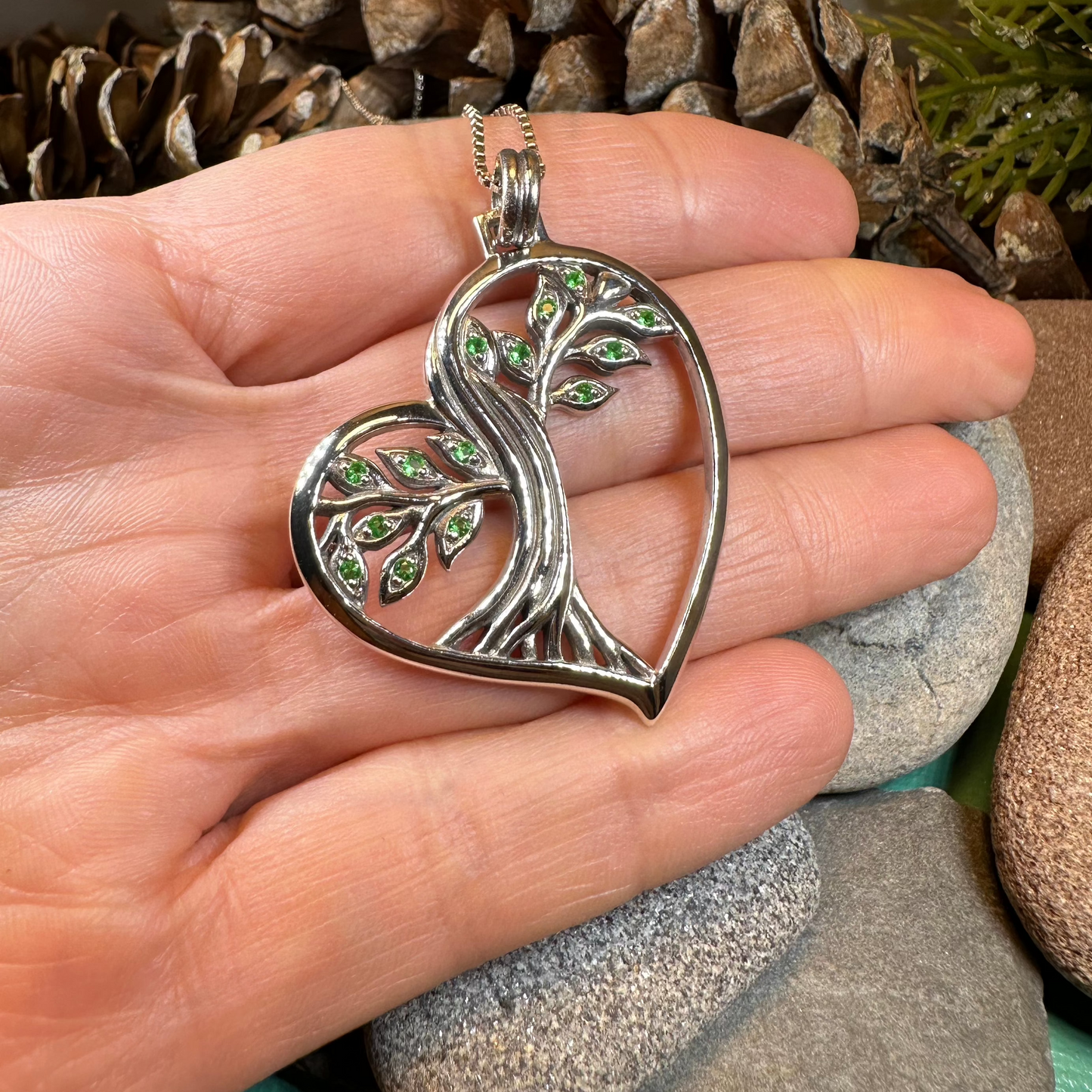 Lyssie Celtic Tree of Life Necklace in Sterling Silver — view 4