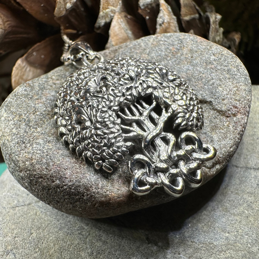 Bountiful Celtic Tree of Life Necklace in Sterling Silver