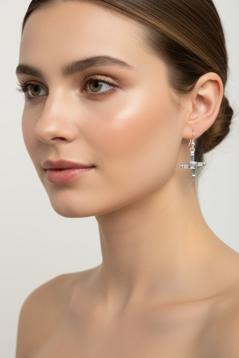 Ballyfarnan Saint Bridget's Cross Earrings