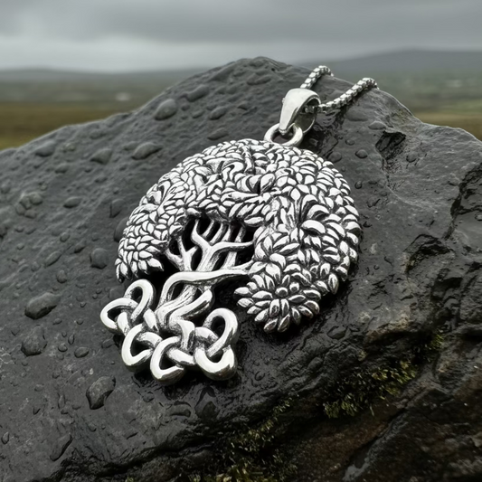 Bountiful Celtic Tree of Life Necklace in Sterling Silver