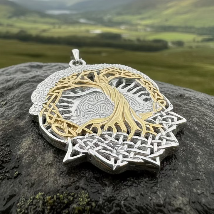 Celtic Dawn Tree of Life Necklace in Sterling Silver