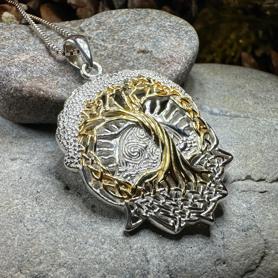 Celtic Dawn Tree of Life Necklace in Sterling Silver