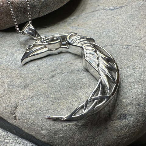 Load image into Gallery viewer, Raven Moon Necklace
