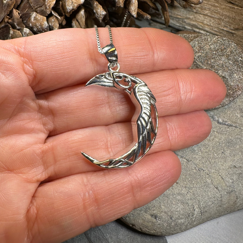 Load image into Gallery viewer, Raven Moon Necklace
