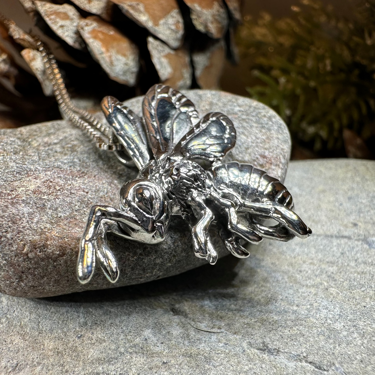 Cordelia Bee Necklace in Sterling Silver — view 7