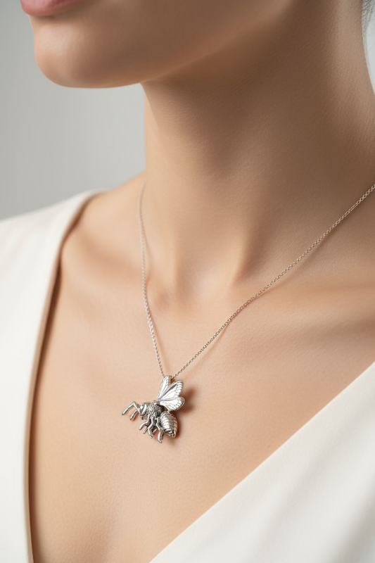 Cordelia Bee Necklace in Sterling Silver