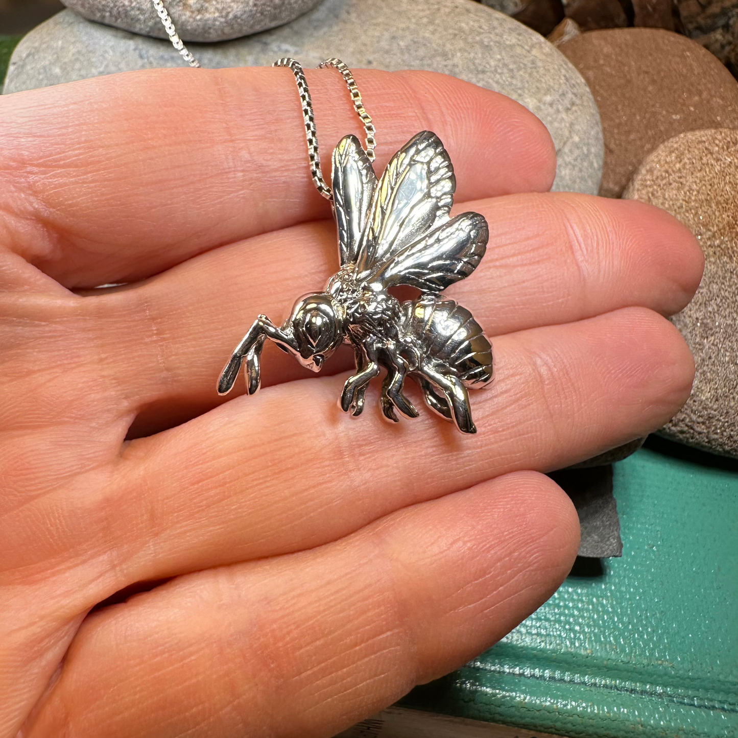 Cordelia Bee Necklace in Sterling Silver — view 6