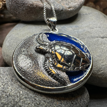 Load image into Gallery viewer, Blue Loggerhead Turtle Necklace
