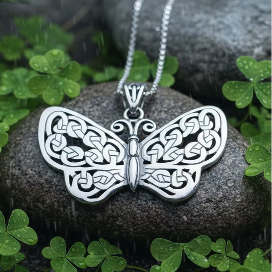 Celtic Dream Butterfly Necklace in Sterling Silver