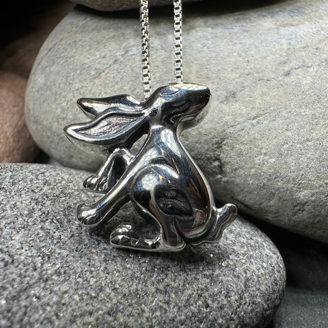 Load image into Gallery viewer, Willow Rabbit Necklace in Sterling Silver
