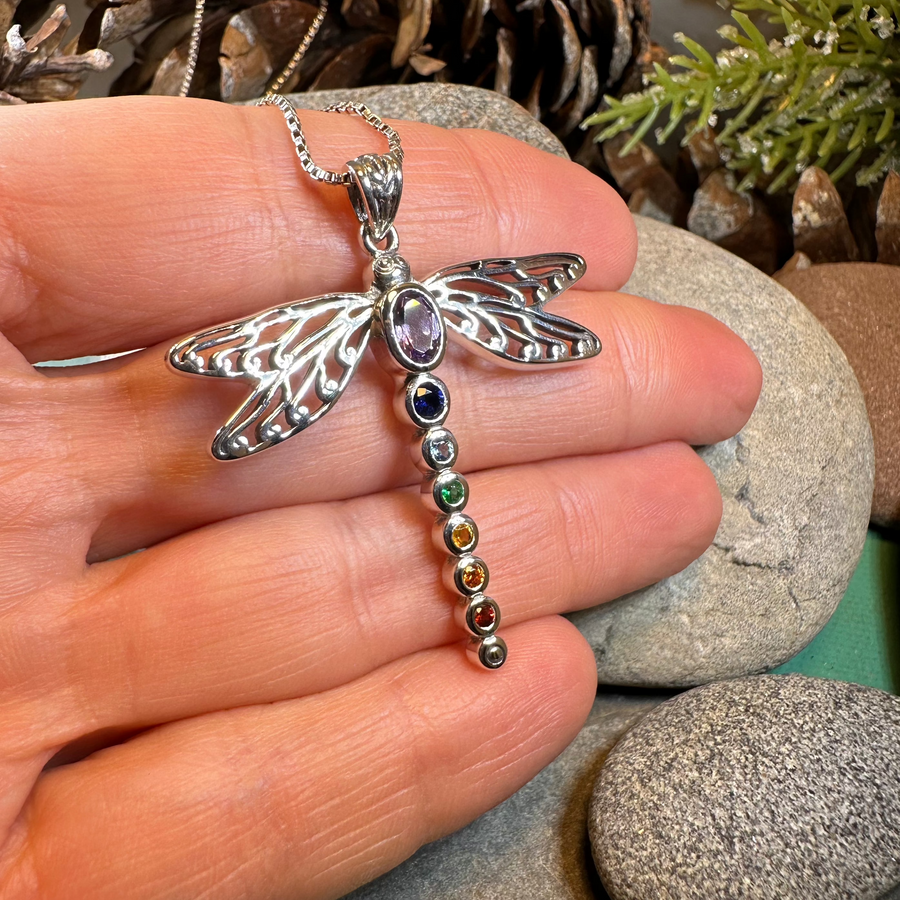 Chakra Dragonfly Necklace
