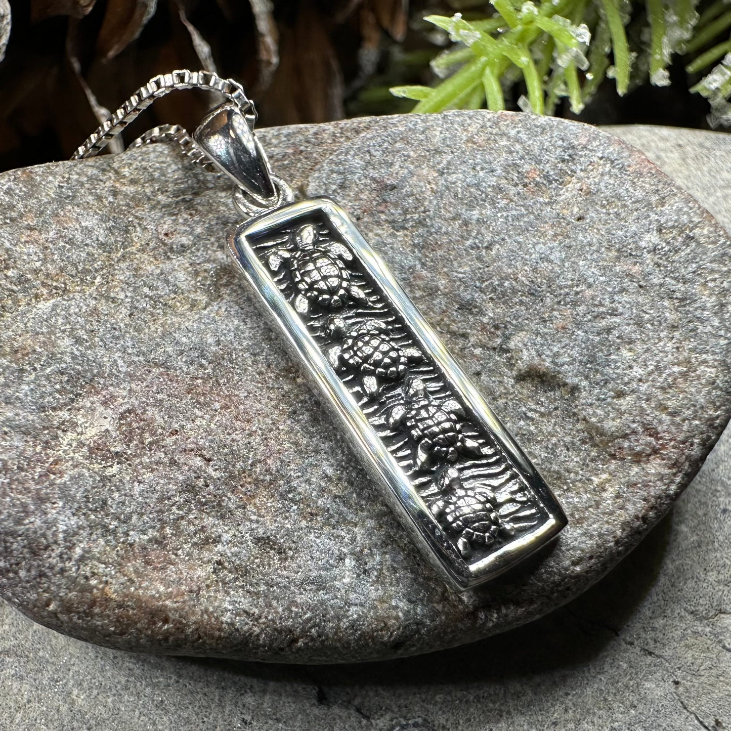 Hatchling Turtles Necklace in Sterling Silver