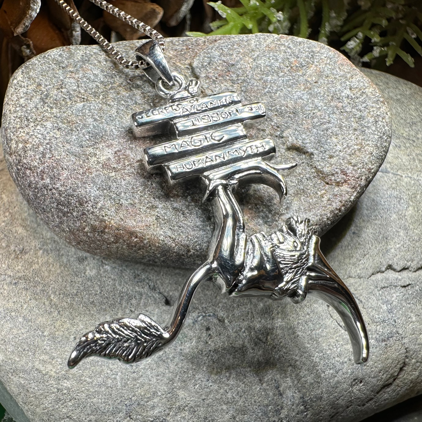 Book Lover Gnome Necklace in Sterling Silver