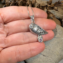 Load image into Gallery viewer, Minerva Celtic Owl Necklace
