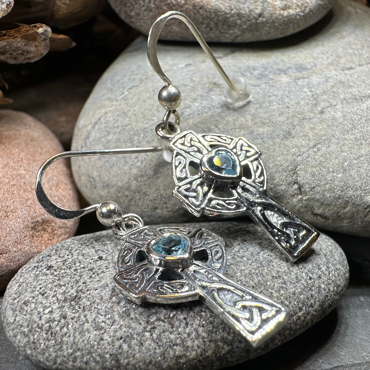 Celtic Cross Heart Earrings — view 8